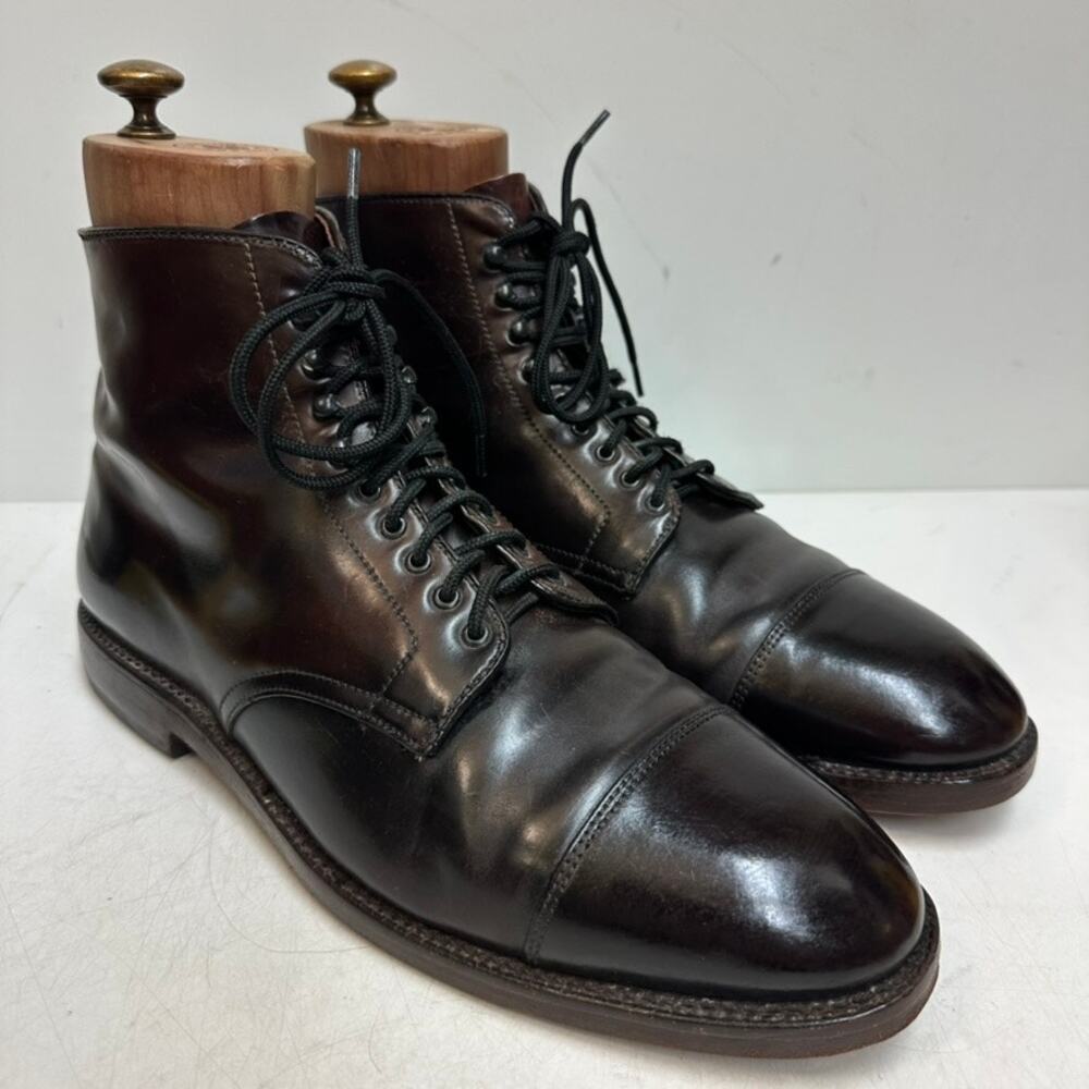 VGUC Alden Bootmaker 4060H Color 8 Shell Cordovan Cap Toe Boot Made in USA 10 D